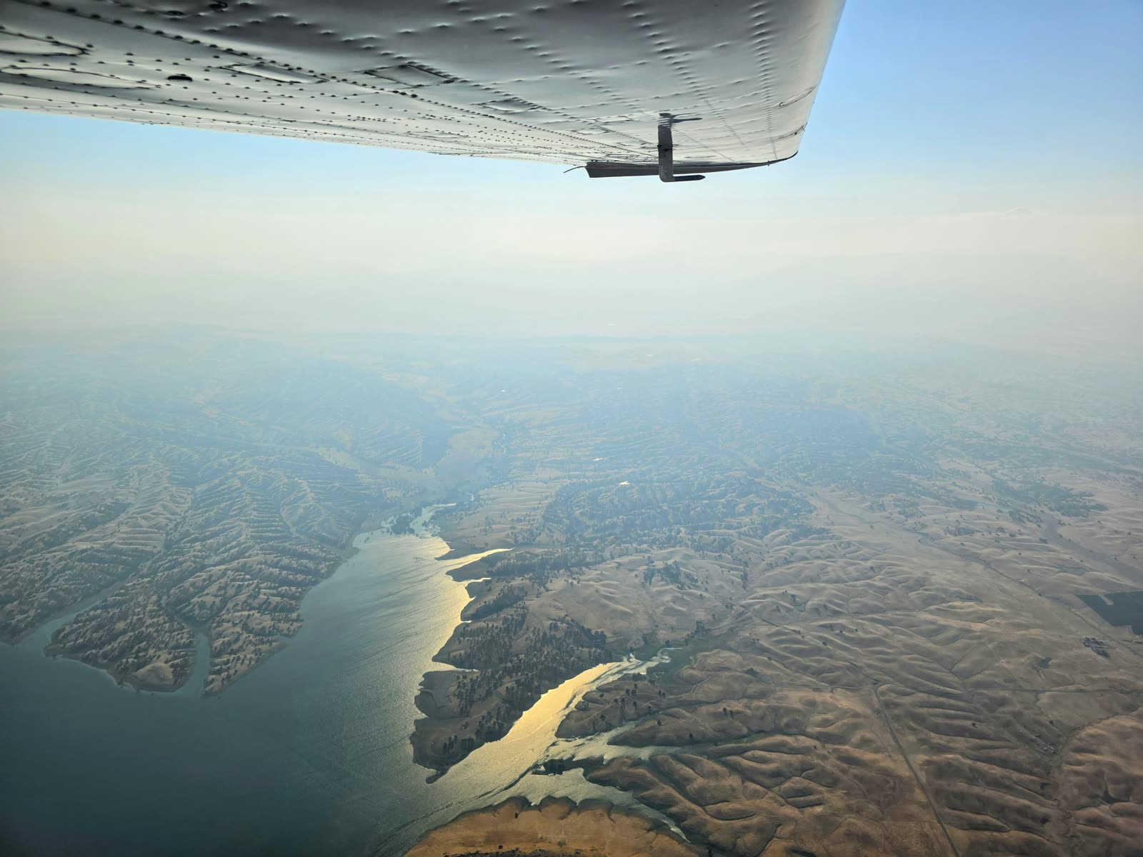 Hazy summer wildfires.